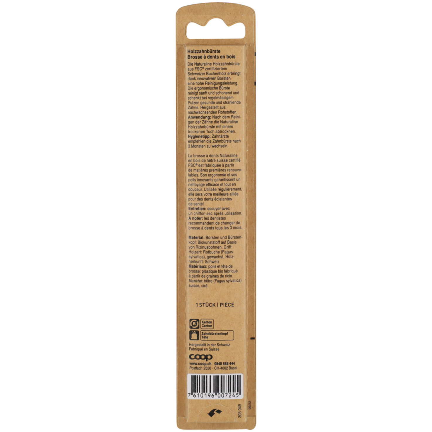 Naturaline Holz-Zahnbürste soft