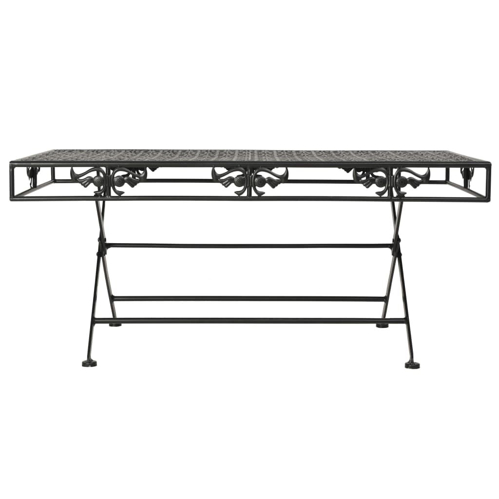 vidaXL Opvouwbare vintage salontafel metaal 100x50x45 cm zwart