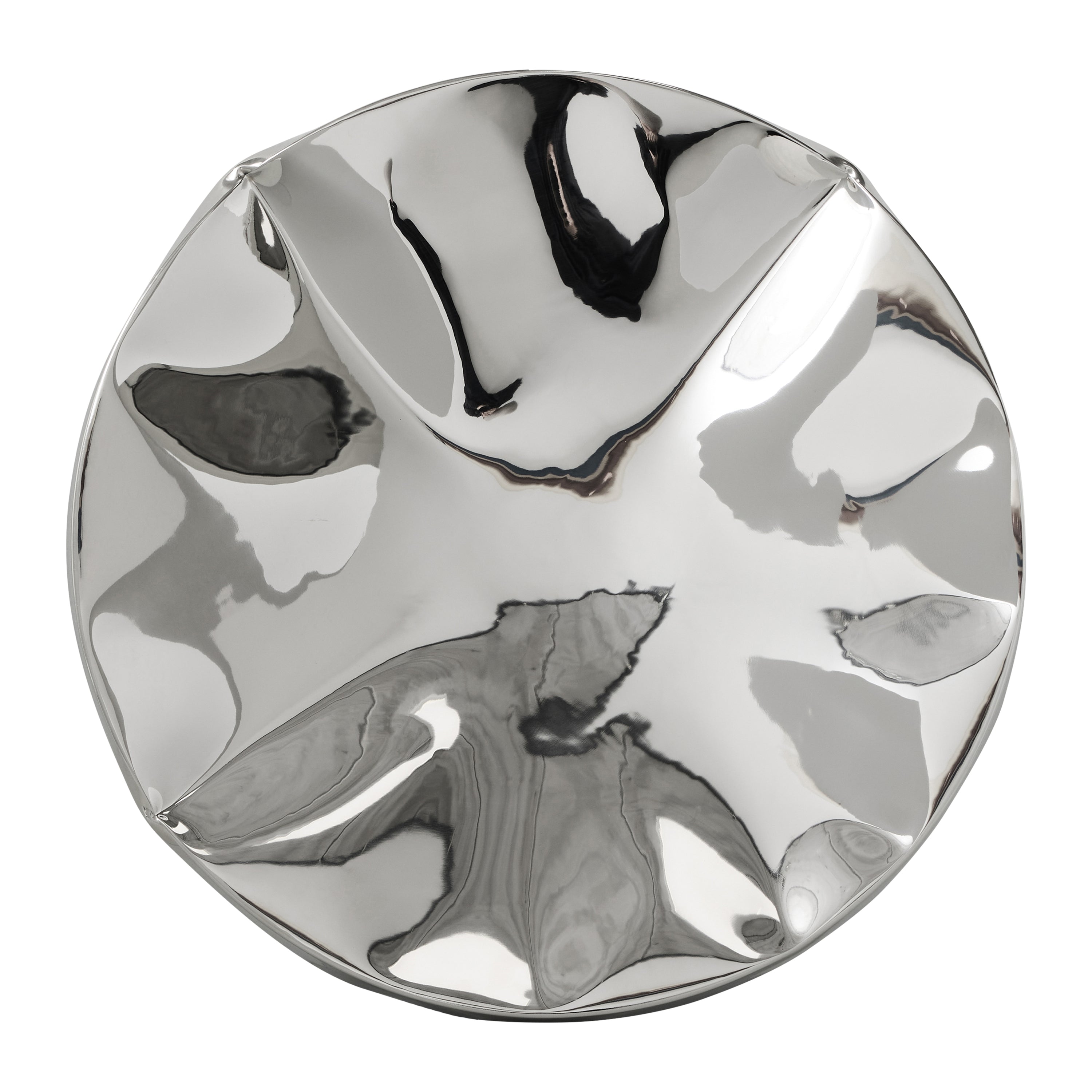 HKliving Dent Sculpture Wandornament Ã 68 cm - Chrome