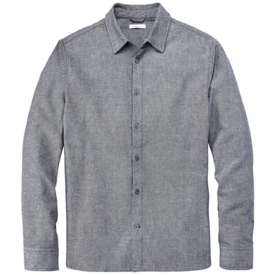 Herrenhemd Flanell, Blaumelange