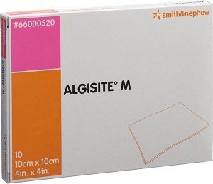 ALGISITE M Alginat Kompressen 10x10cm, 10 Stück