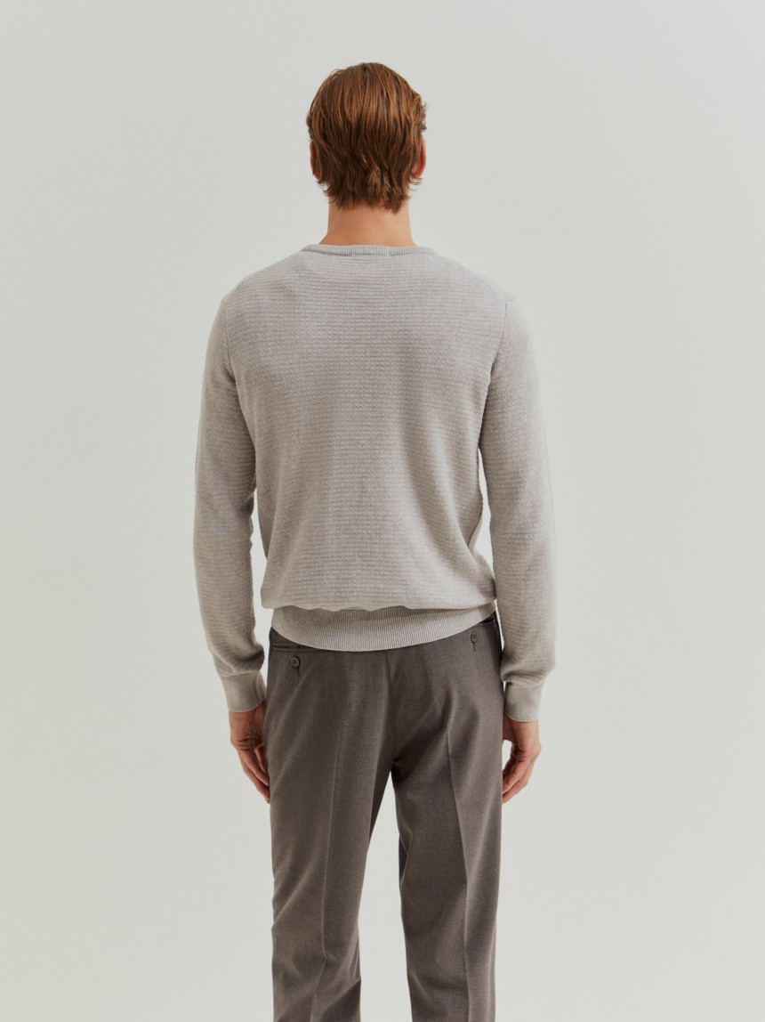 Camisola malha com textura em algodão