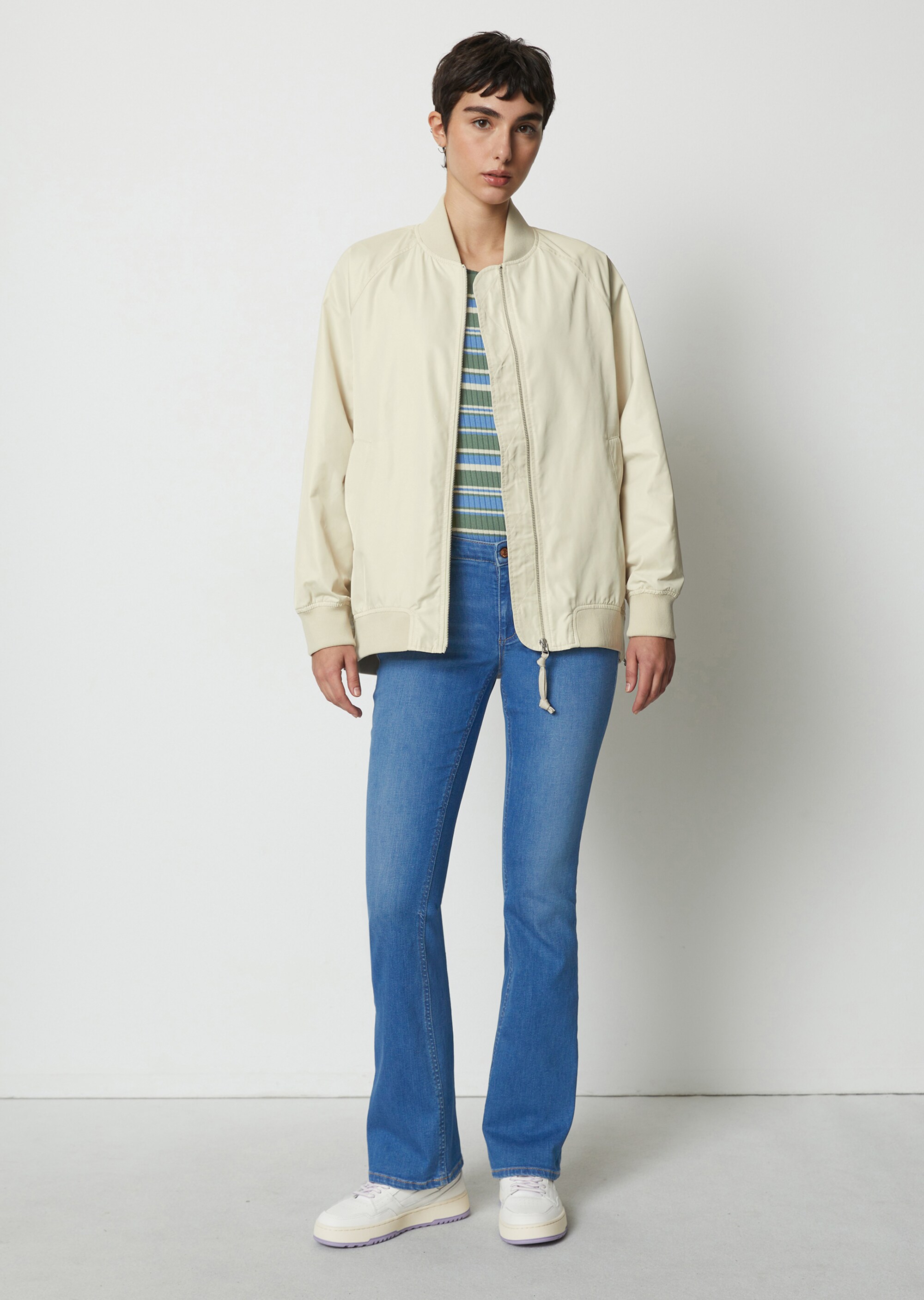 Aviator-Blouson relaxedaus recyceltem Polyester-Twill