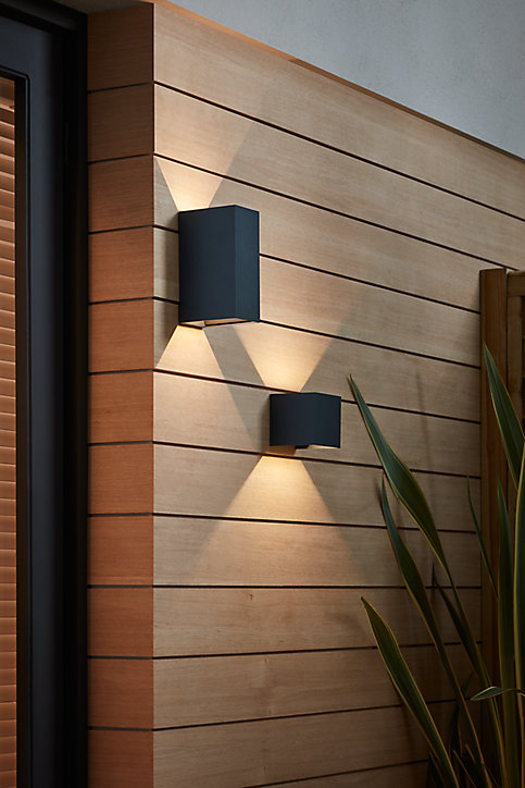 Applique murale Katsura LED intégrée 712lm 12W IP44 GoodHome gris anthracite