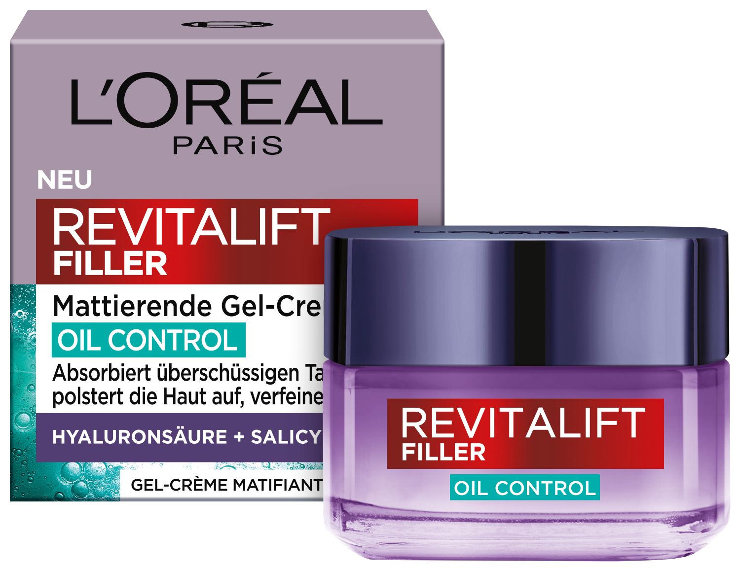 L'OREAL PARIS Revitalift Filler Gel-Creme Oil Control<br>50 ml, mattierend