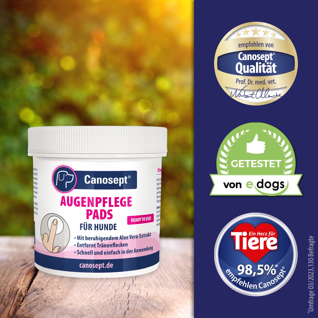 Canosept Augenpflege-Pads für Hunde 100 Stück