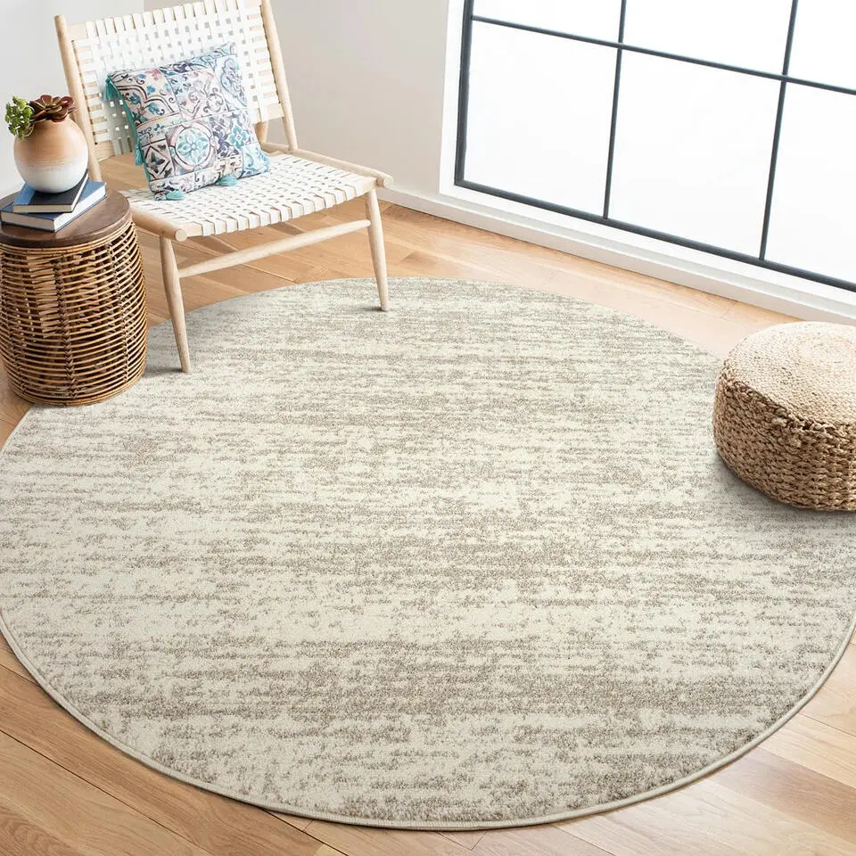 Relax Oslo - Laagpolig Effen Vloerkleed - Creme - 150 CM ROND