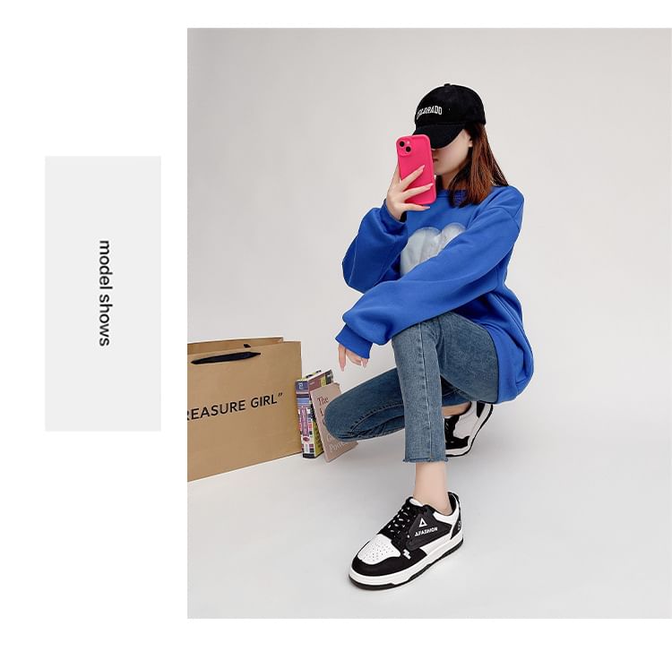 telijimi - Platform sneakers met kleurblokletters