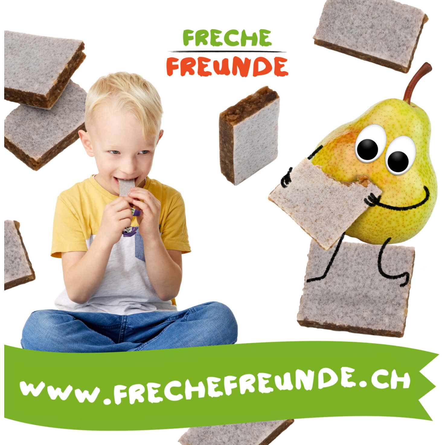 Freche Freunde Bio Riegel Birne Pflaume & schwarze Johannisbeere 12+ Monate 4x23g