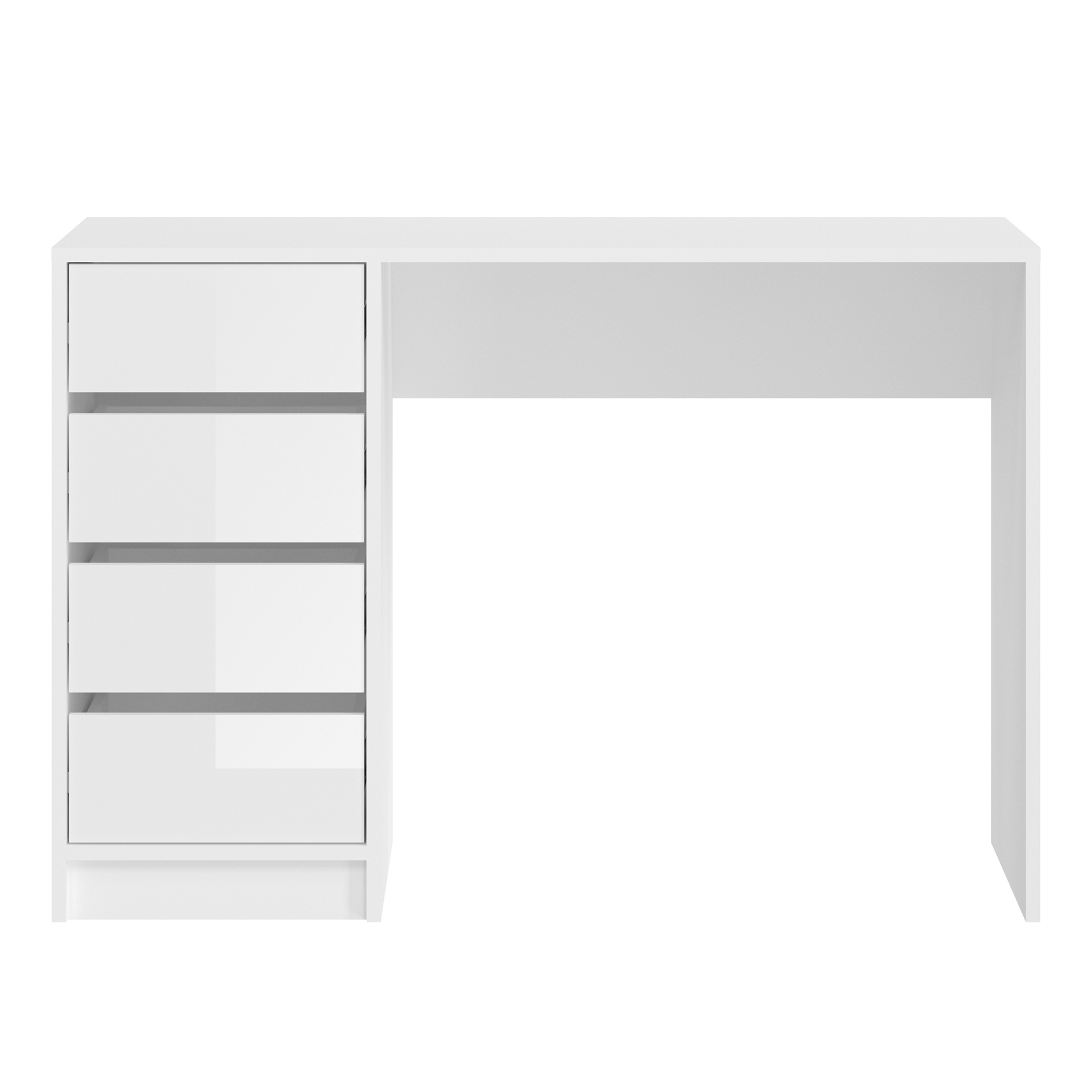 Schminktisch/Schreibtisch EMMA - weiß Hochglanz - 110 cm