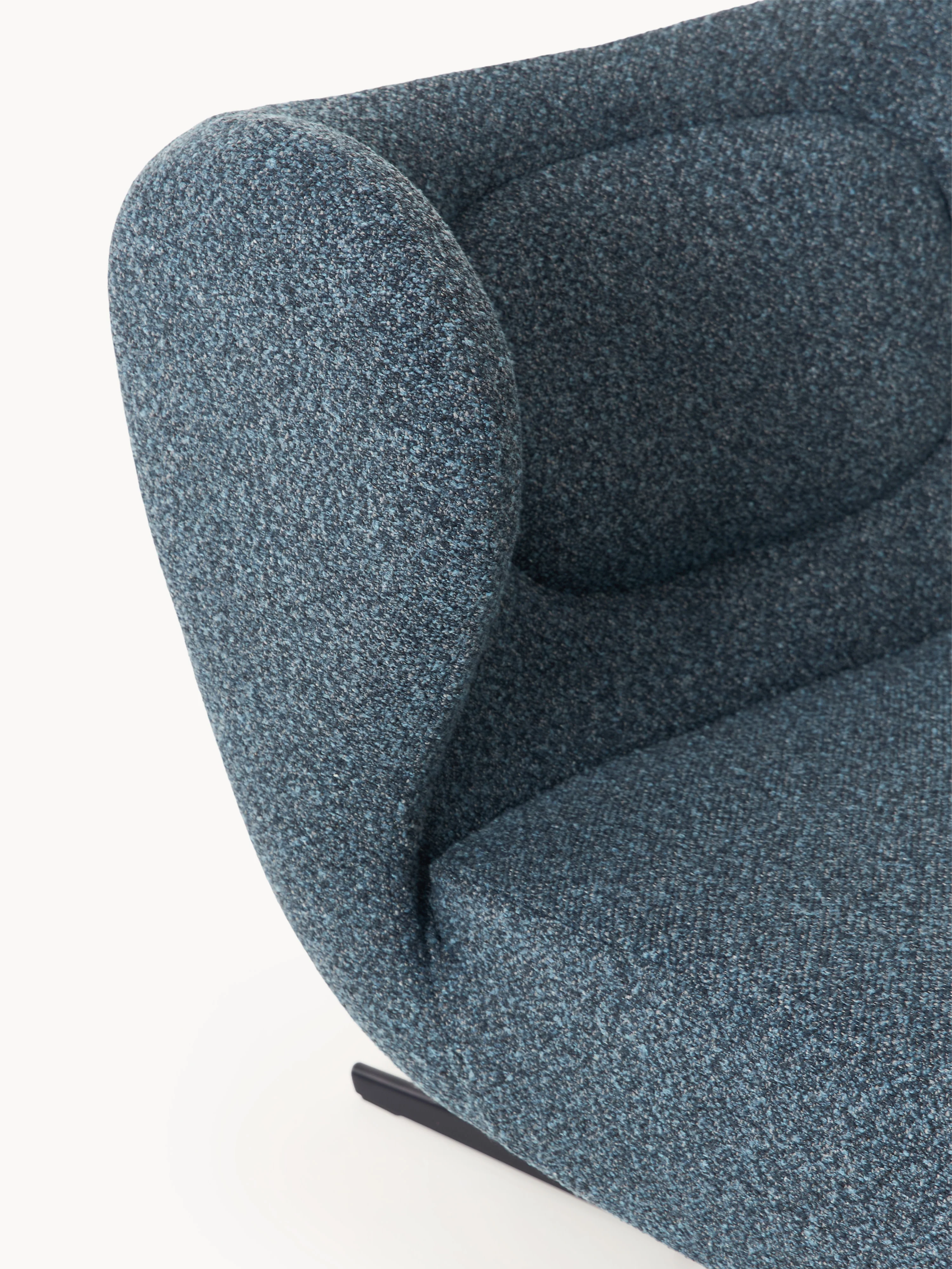 Bouclé draaibare loungefauteuil Ines