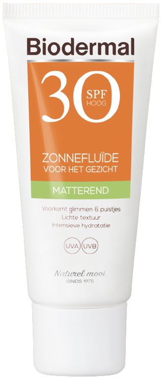 Biodermal Matterende Zonnefluïde Gezicht SPF 30 40ml