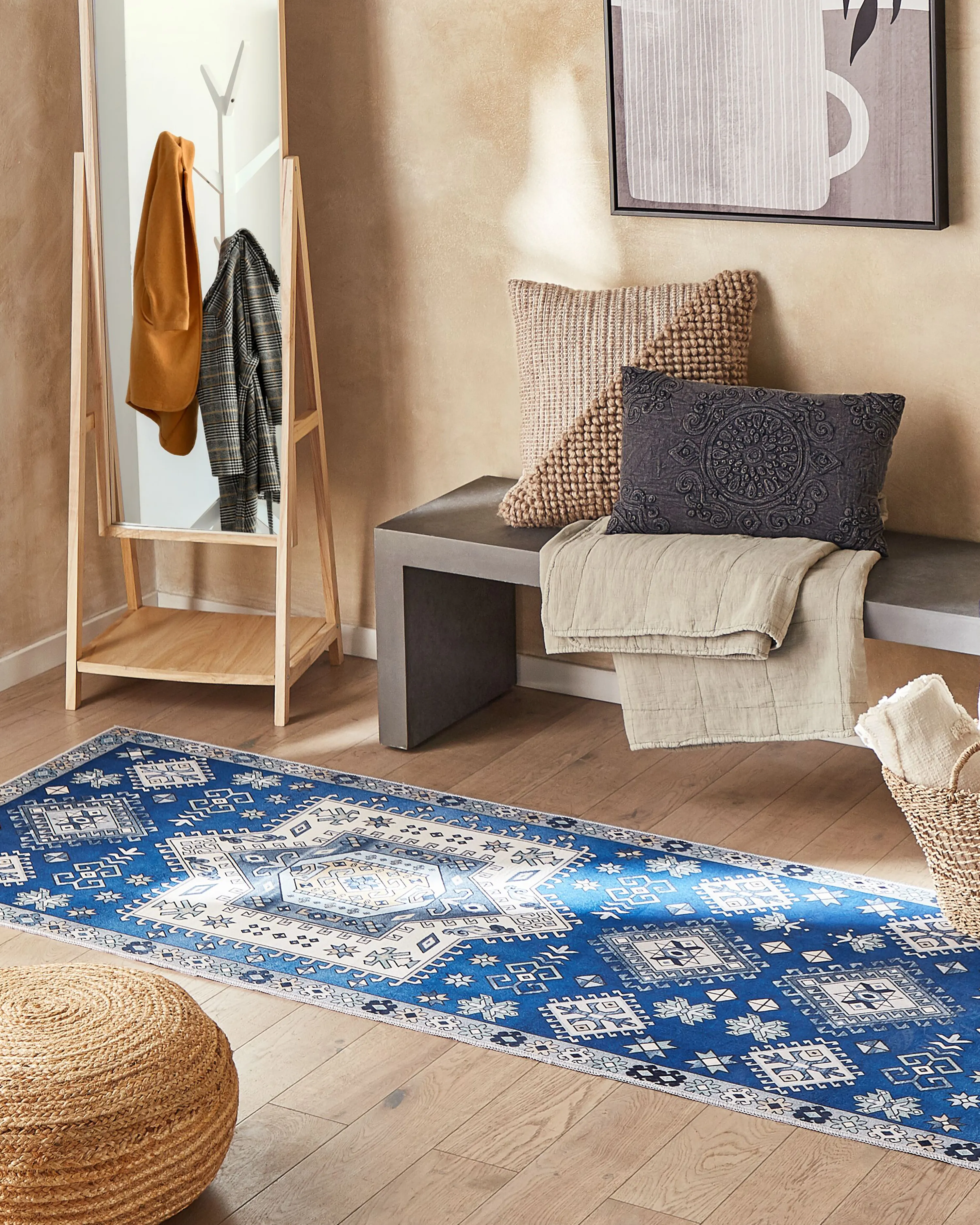Vloerkleed PARVAKADLI Blauw 80 x 300 cm
