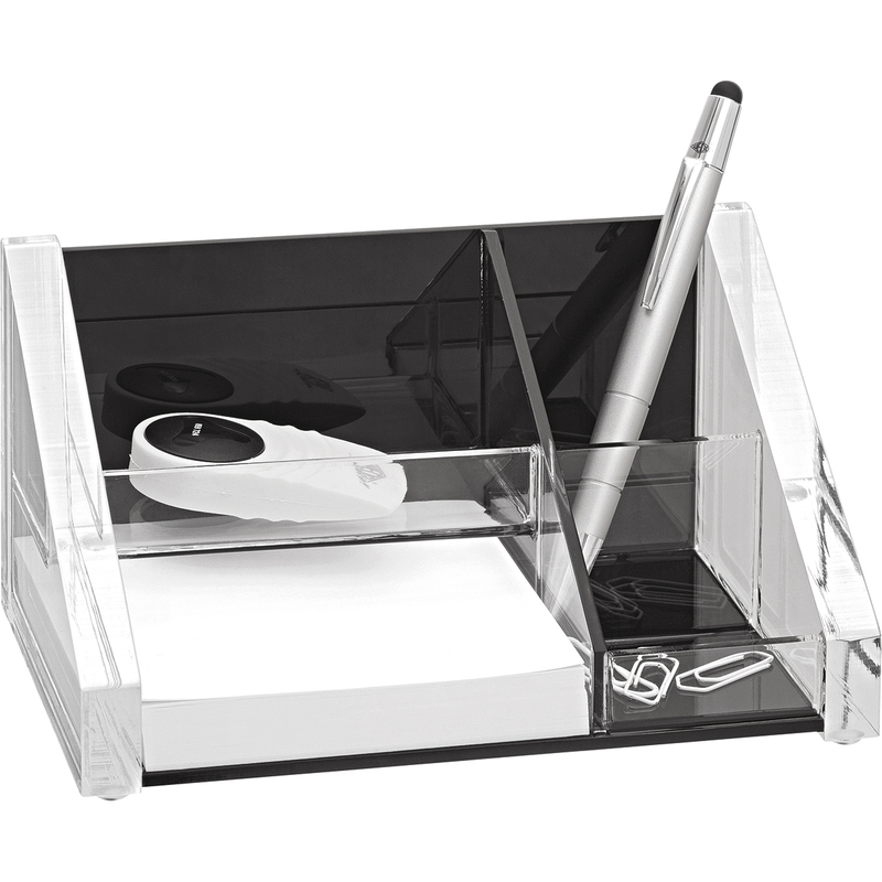 Wedo Desk Organizer Acryl Exklusiv, transparent/schwarz