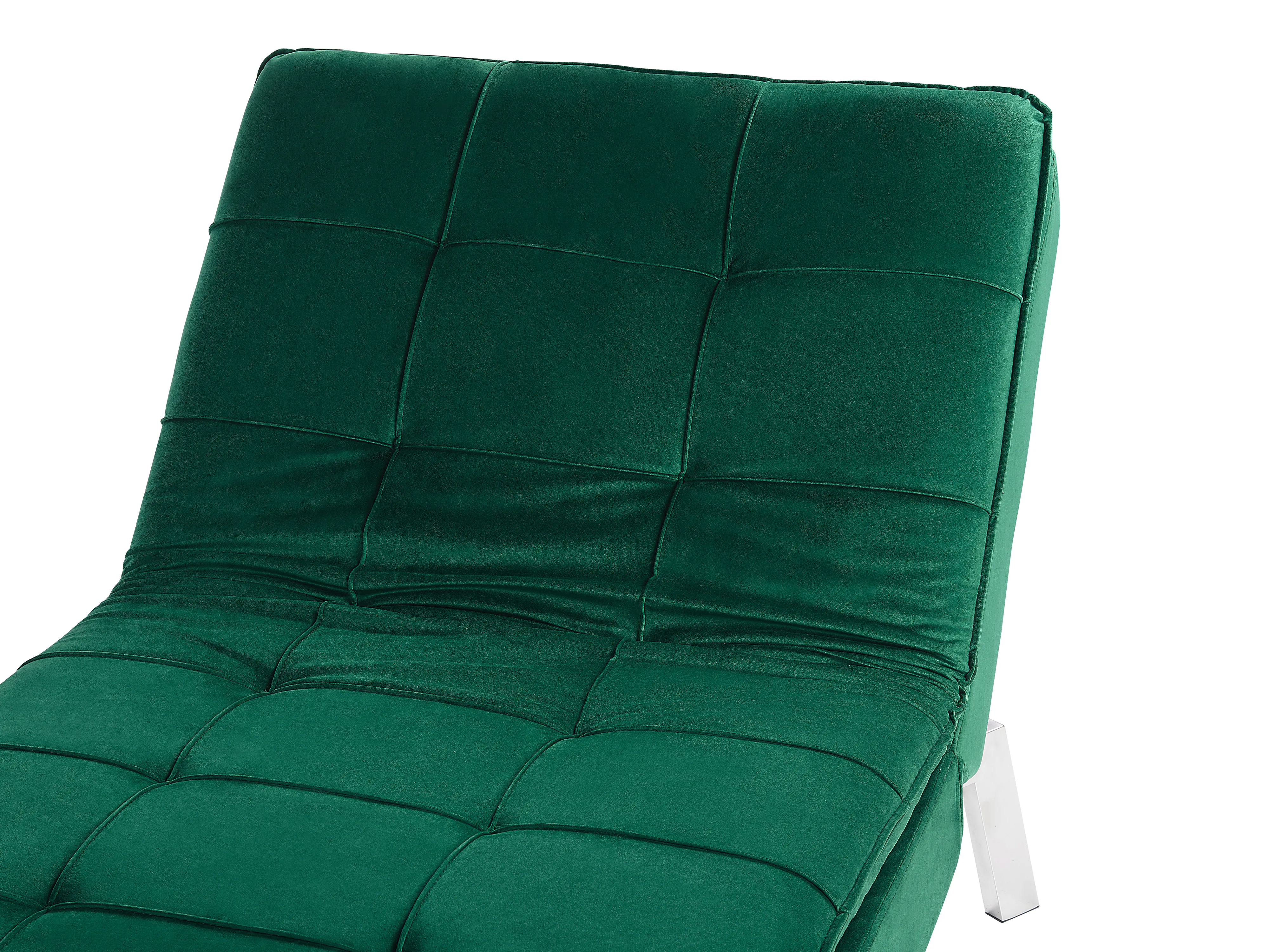 Chaise longue LOIRET Fluweel Smaragdgroen