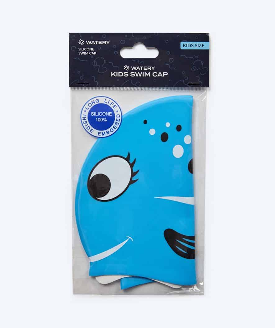 Watery badehætte til børn - Dashers - Fish (Lyseblå)