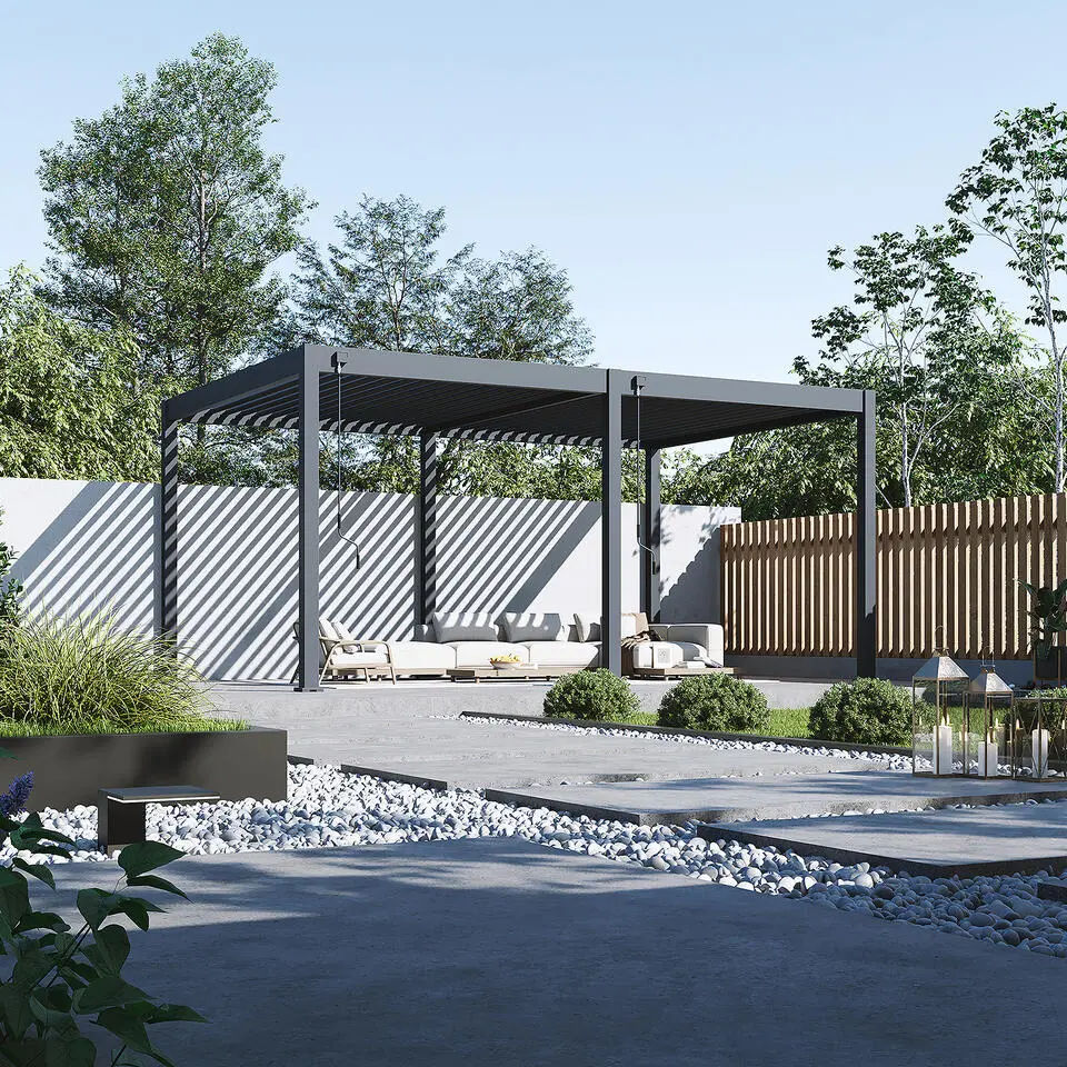 Orion Deluxe overkapping muur 360 x 530 cm antraciet