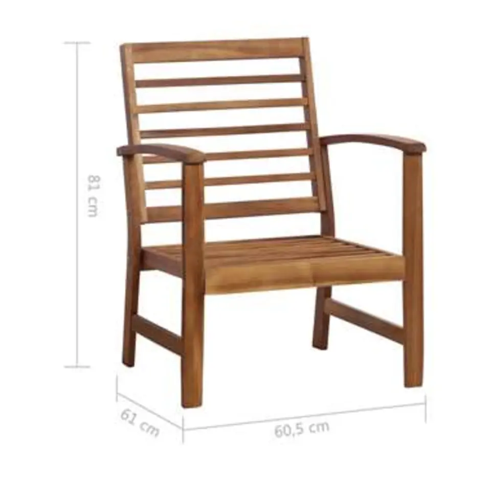 vidaXL - Tuinbank Set - Bruin - Hout