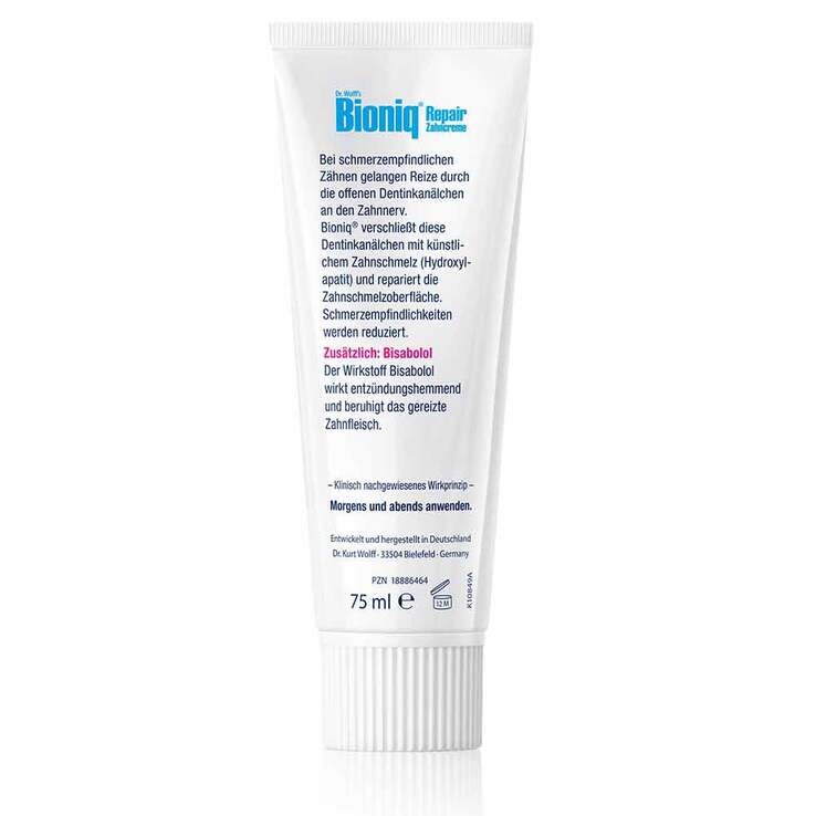 Bioniq Repair-Zahncreme sensitiv akut, 75 ml