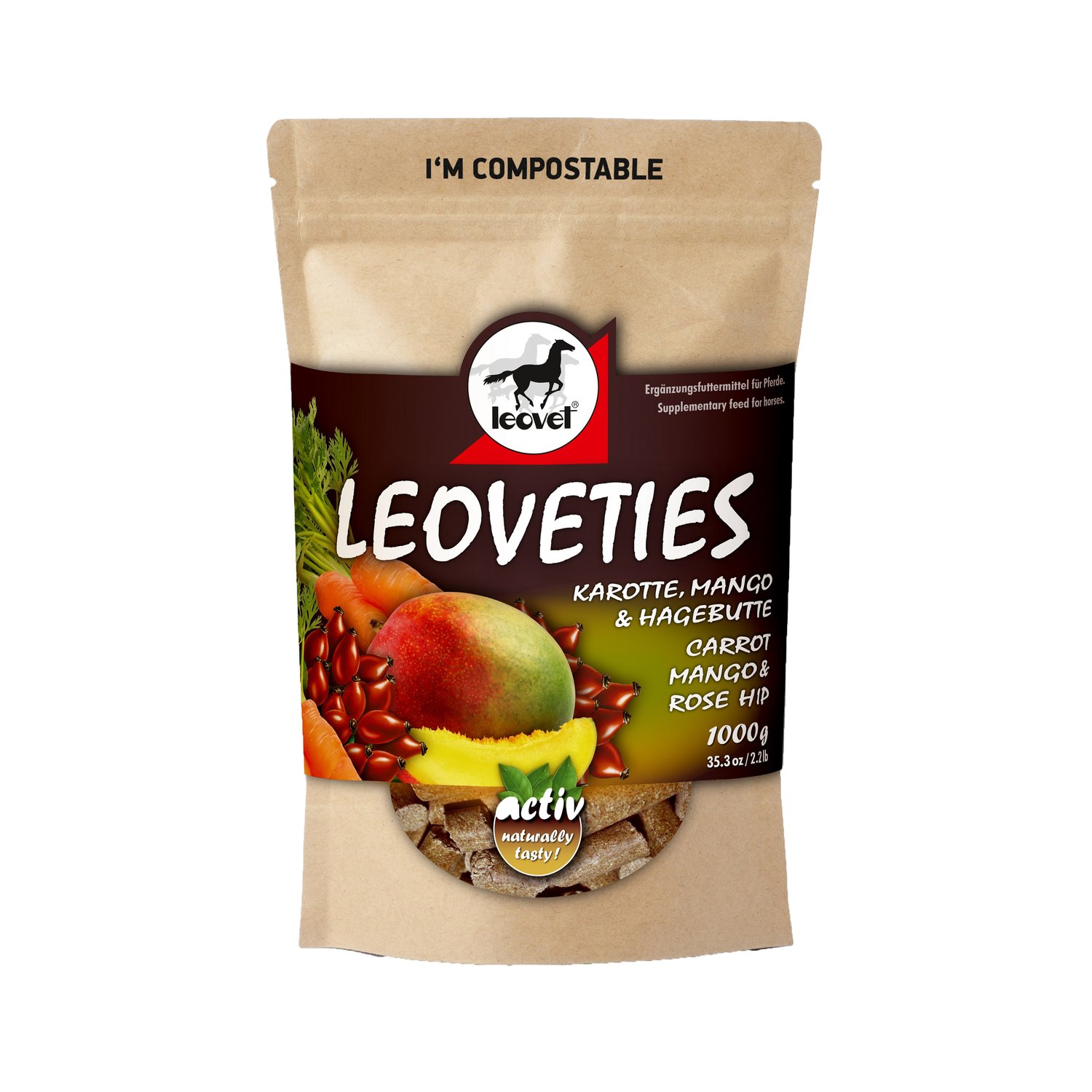 leovet Leckerli Leoveties Karotte & Mango & Hagebutte  - 1 kg