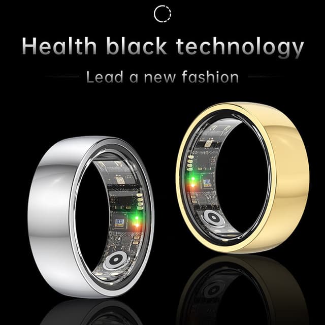 Smart Ring R1000 – Søvnmonitor, Bluetooth 5.0, Blood Oxygen Monitor Sølv 10