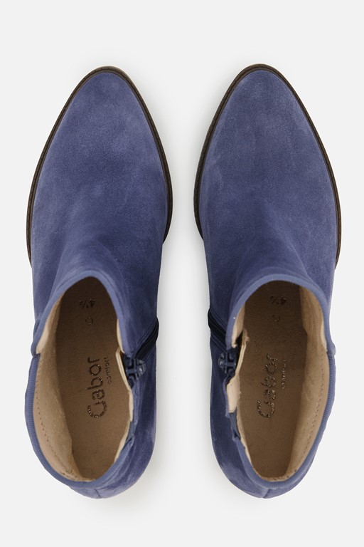 Gabor Enkellaarsjes blauw Suede