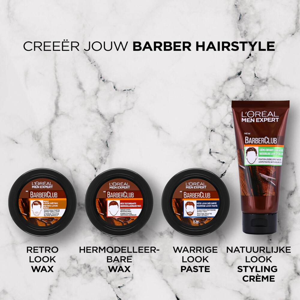 6x L'Oréal Men Expert BarberClub Styling Paste75 ml