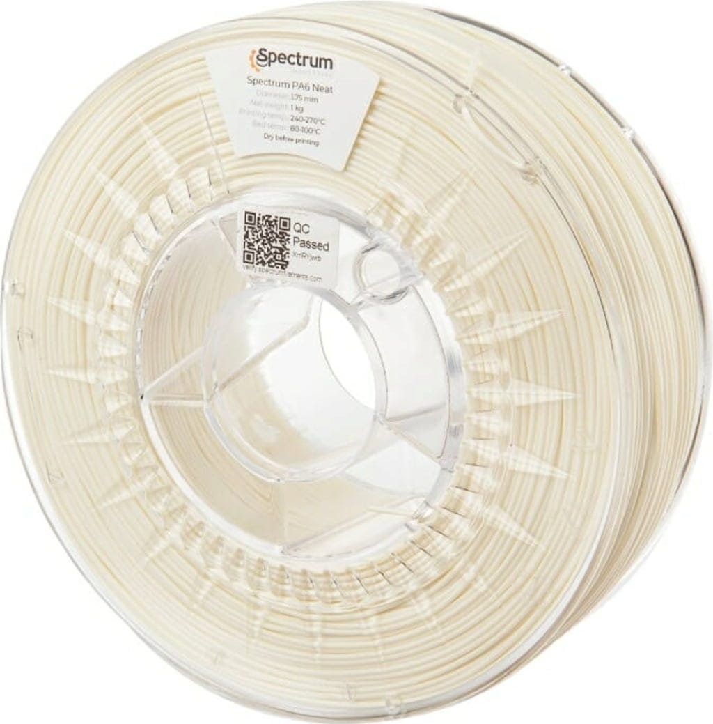 Spectrum  PA6 Neat Natural, 1,75 mm / 750 g    Hochtemperatur-Konstruktionsmaterial mit guten tribologischen Eigenschaften