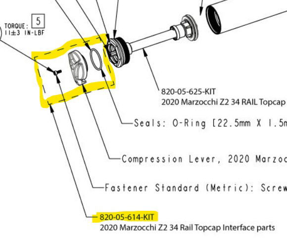 Marzocchi Z2 34 Rail Topcap Interface
