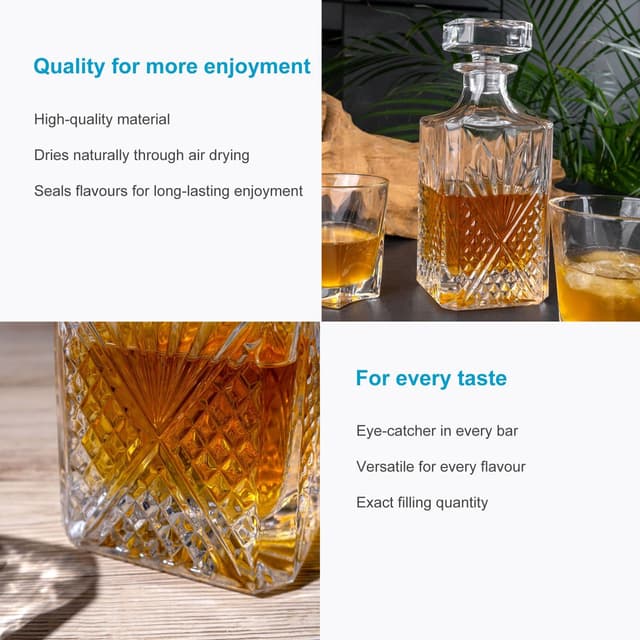 Whiskykaraffel Karaffel til rom vodka whisky (800 ml)