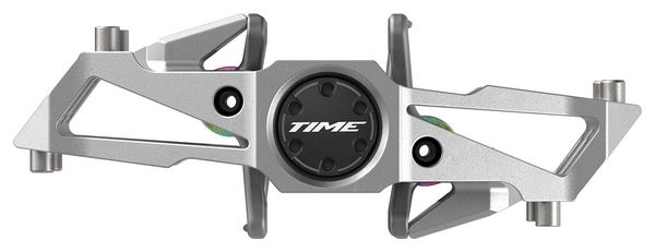 Paire de Pédales Automatiques Time Speciale 10 Large Argent Raw Aluminum