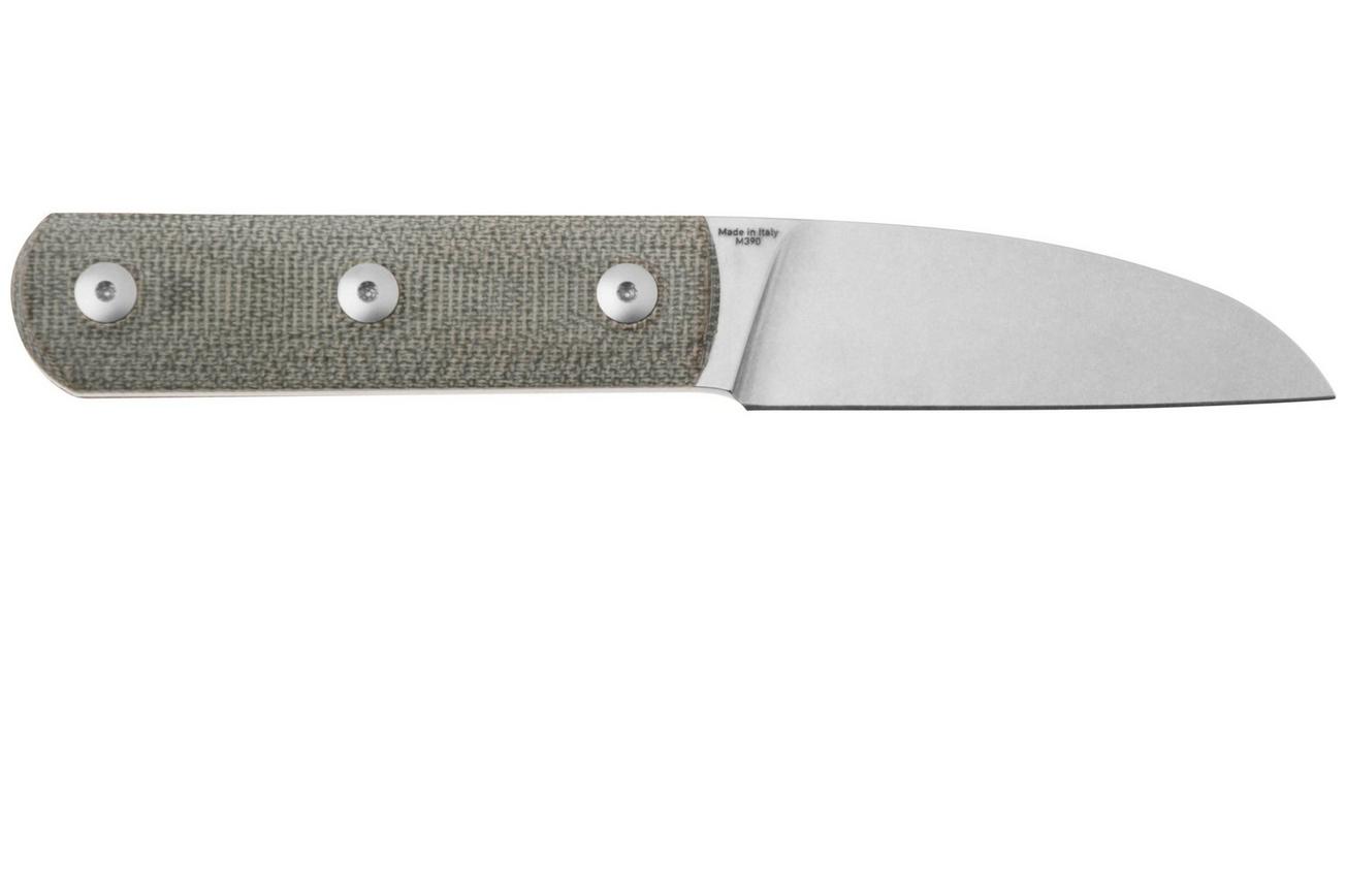 StraightLine Ally AL-GC Green Canvas Micarta, vaststaand mes