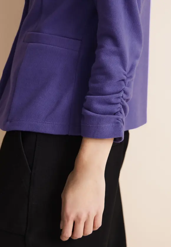 Basic Blazer mit Raffungen - elderflower purple