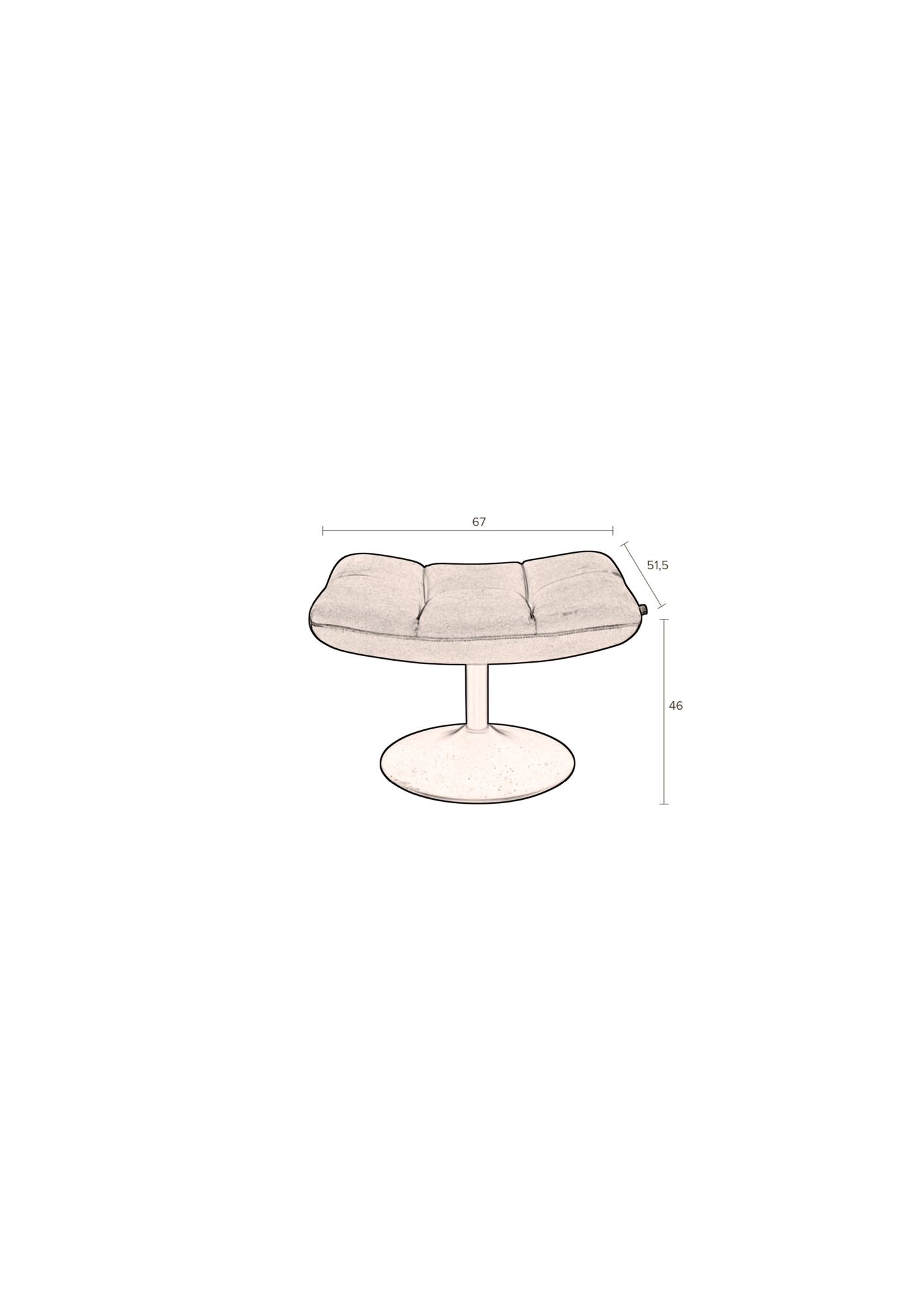 Hocker Bar Donkergrijs