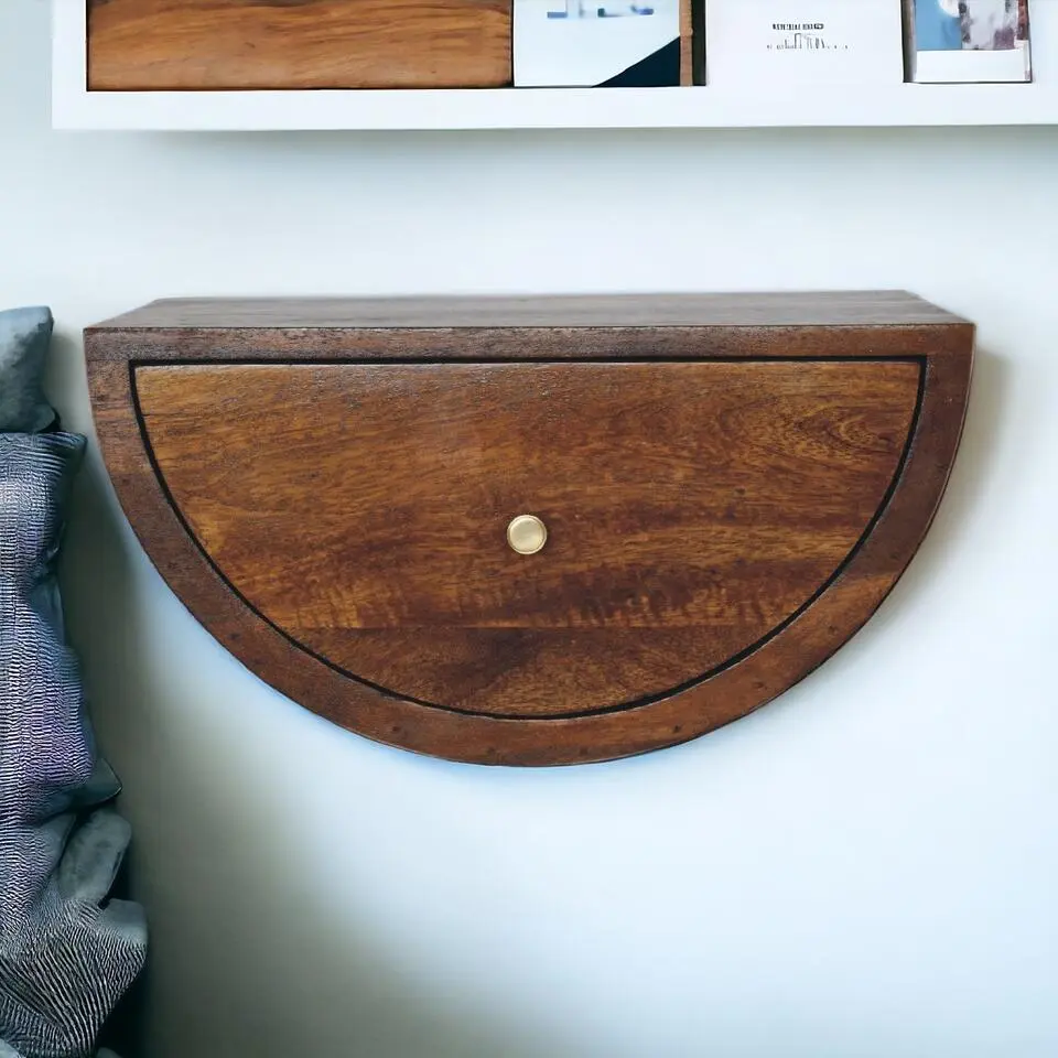 Artisan Furniture Massief Houten Halve Maan Nachtkastje