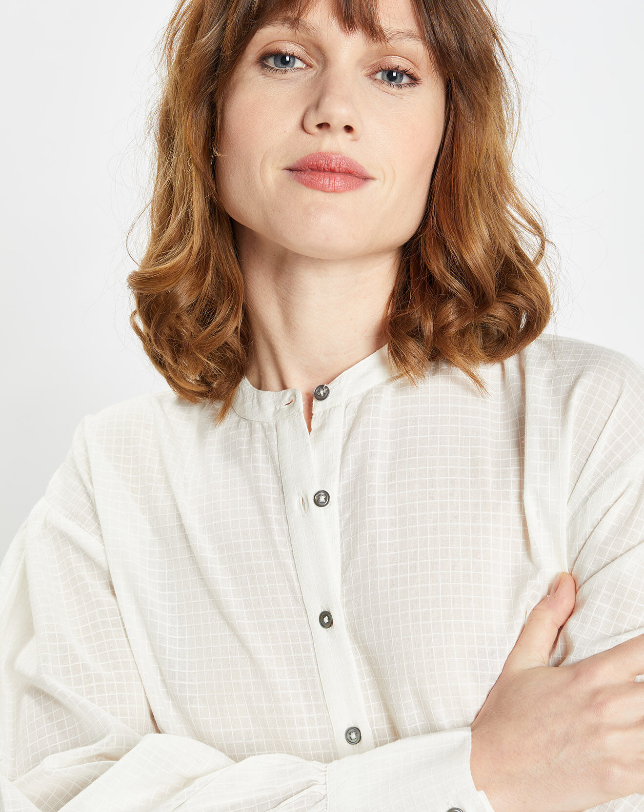 Galeries Lafayette Chemise en Coton biologique Laurie ample écrue