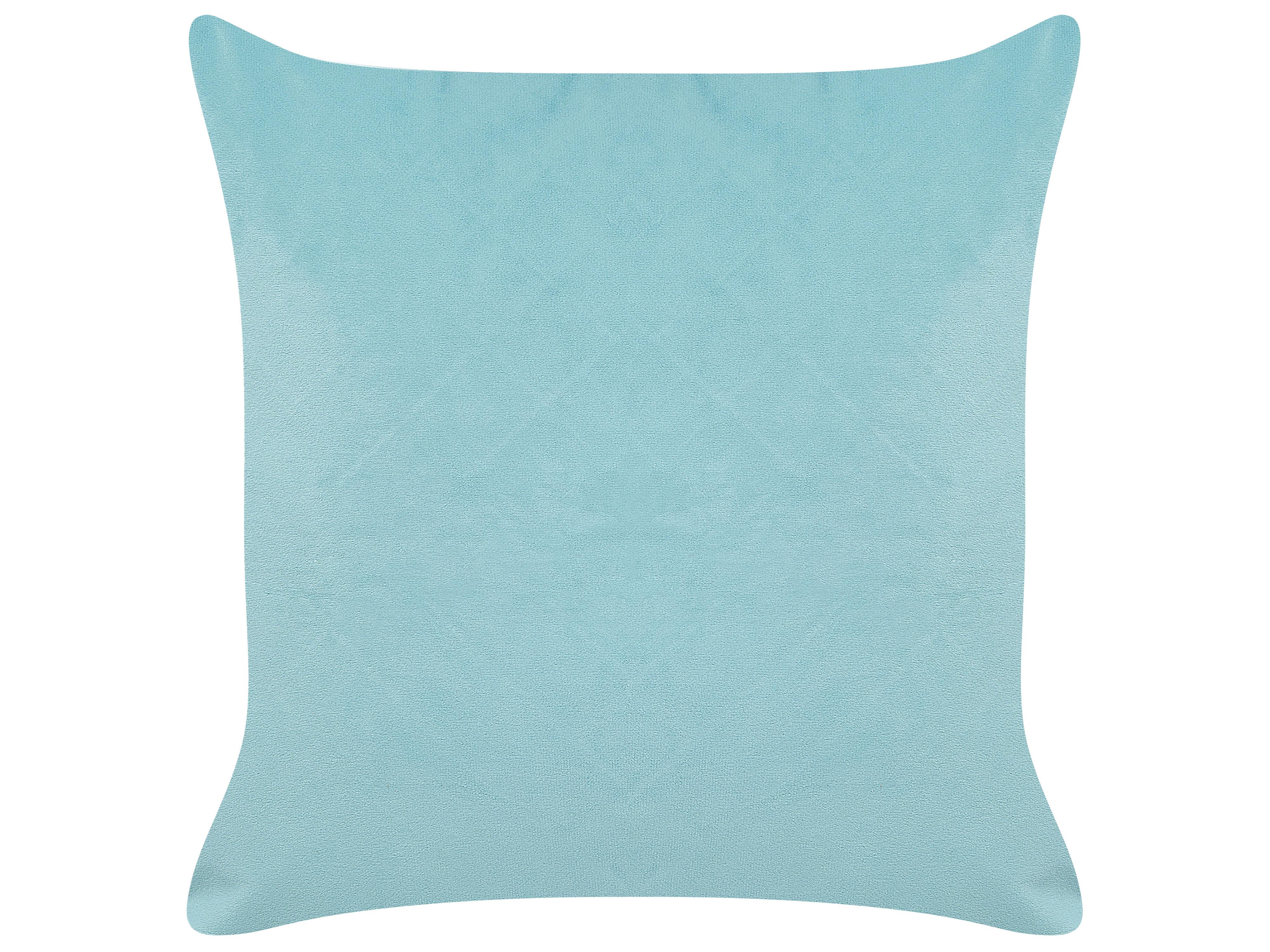 Set van 2 sierkussens CONEFLOWER 45 x 45 cm Lichtblauw gestreept