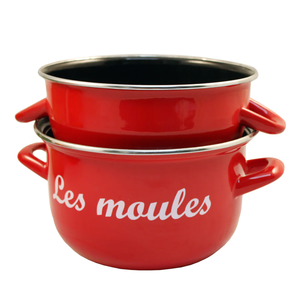 Marmite à moules 24 cm émaillé noire Baumalu