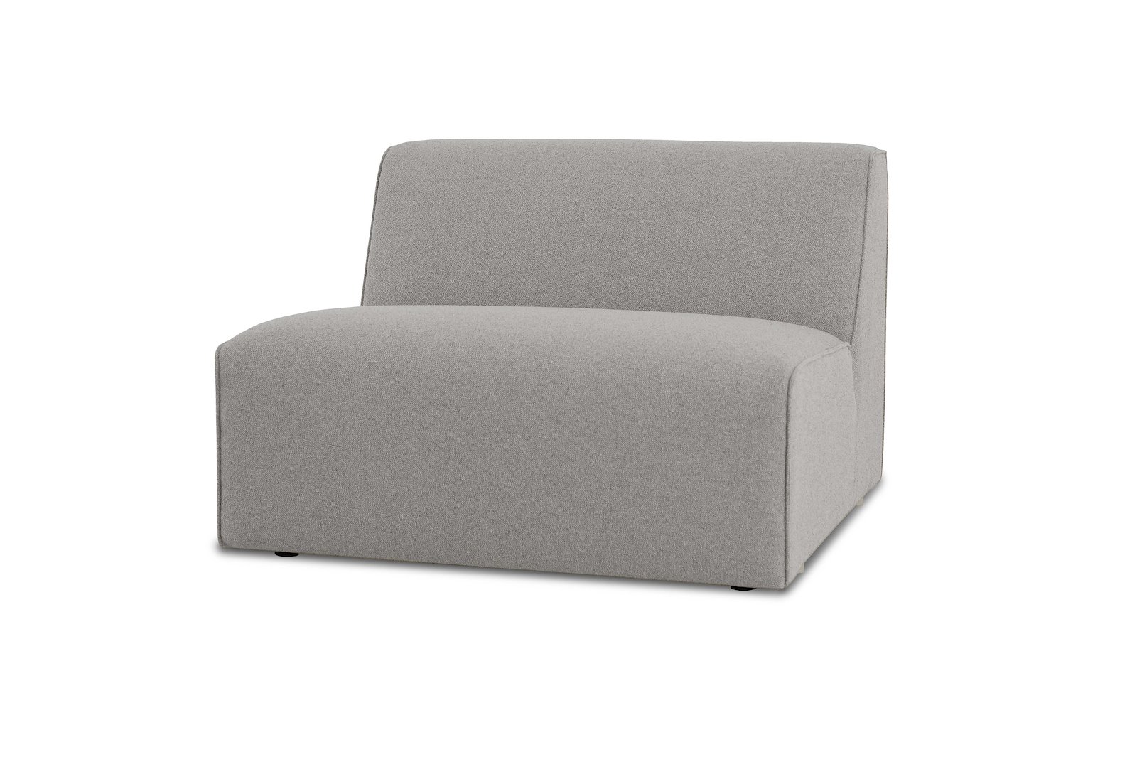 Styl 1,5-seter Med tekstiltrekte sider. Tekstil Lombardo 3 Grey med sorte ben.