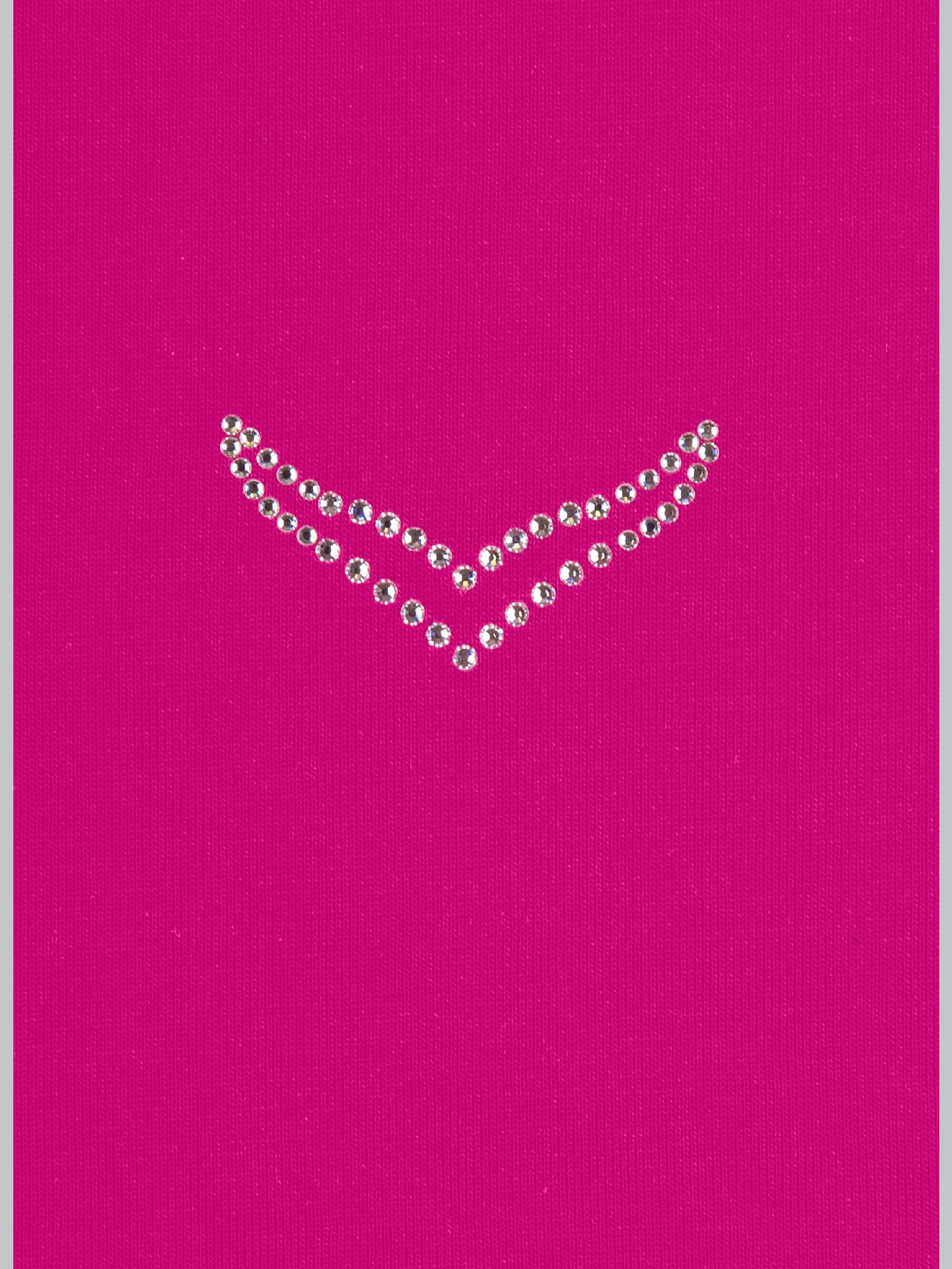 Poloshirt aus Baumwolle mit Kristallsteinen Magenta