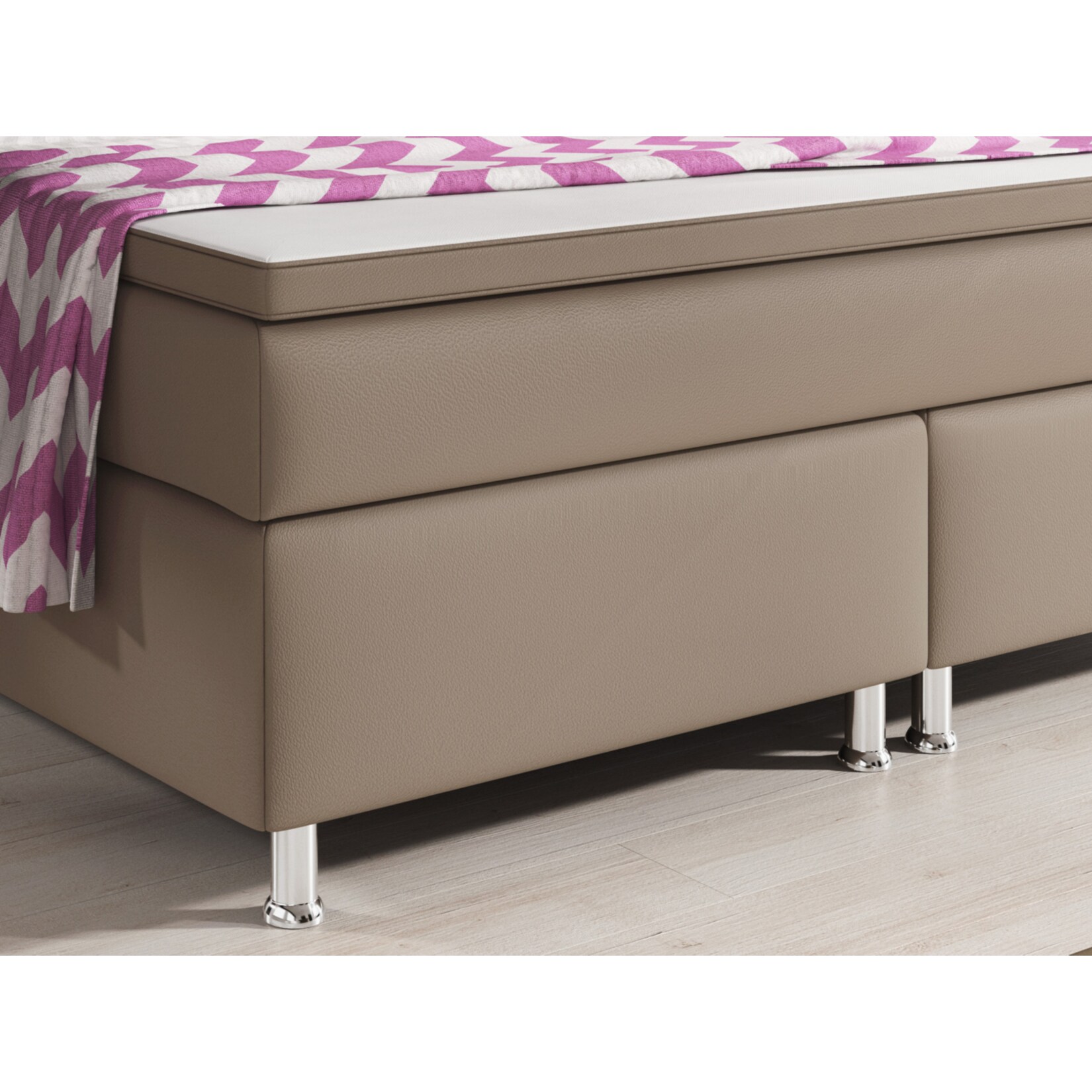Inter Handels Boxspringbett Oxford 180x200 cm muddy