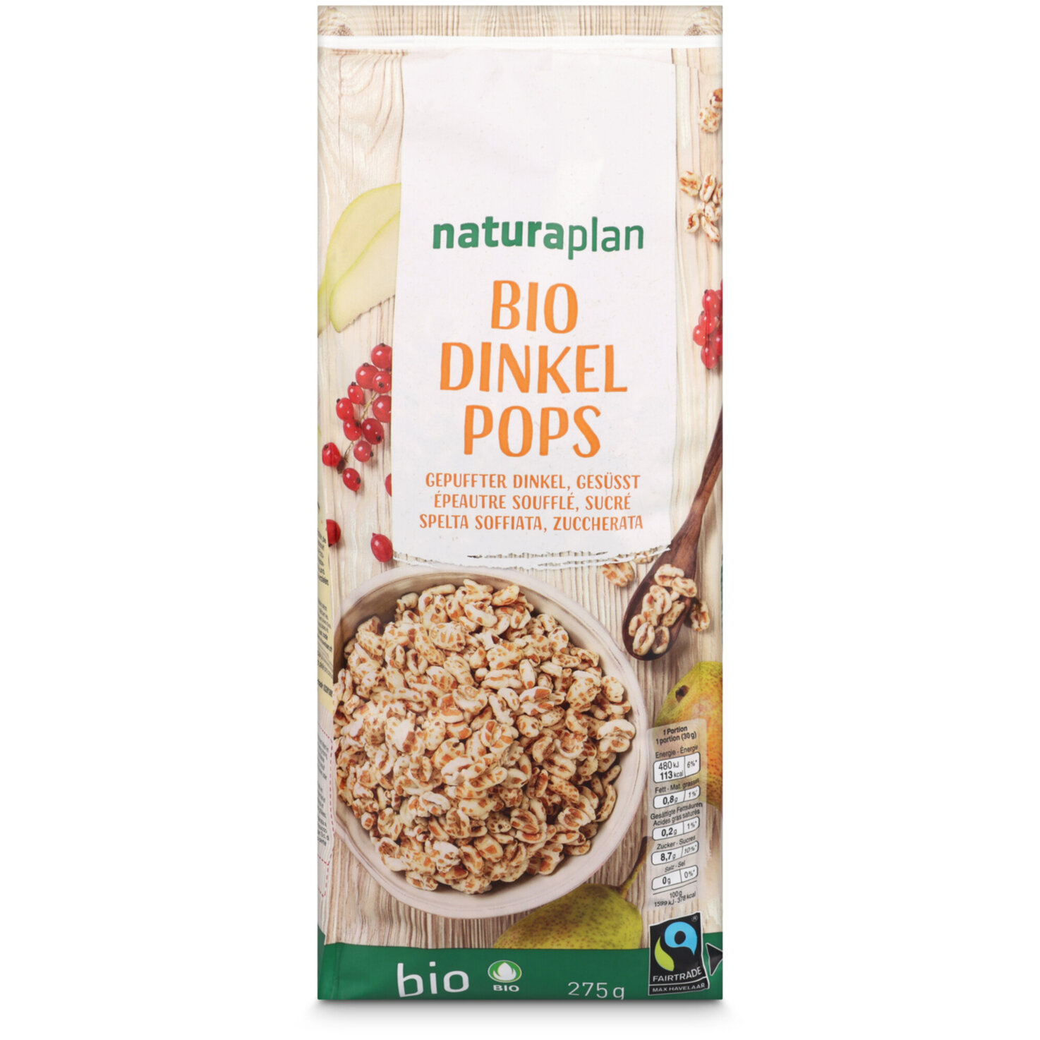 Naturaplan Bio Fairtrade Dinkelpops