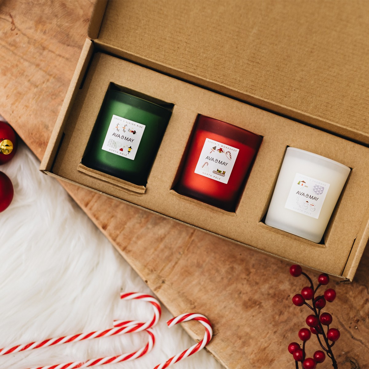 Coffret bougies parfumées - North Pole - 3 x 75 g