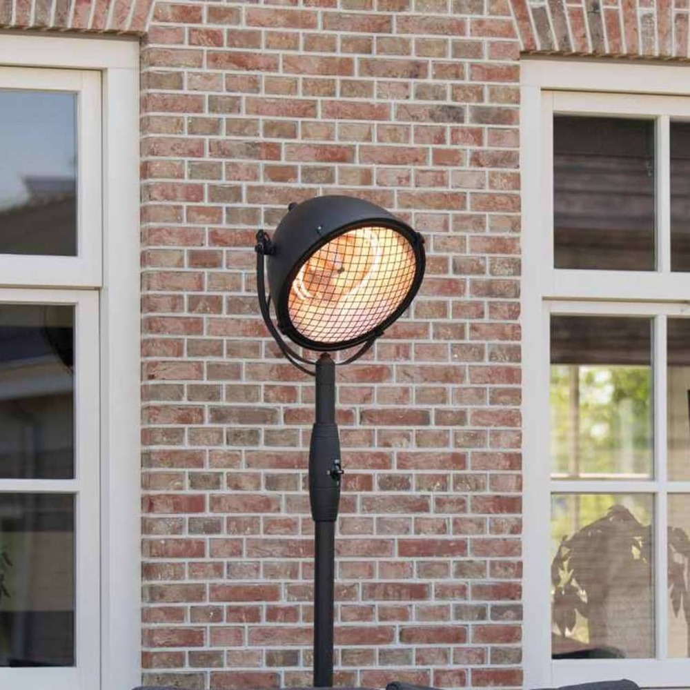Chauffage sur pied indus 2100 w halogène noir