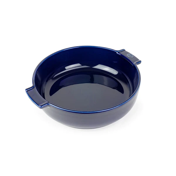 Plat four rond céramique bleu 27 cm Peugeot