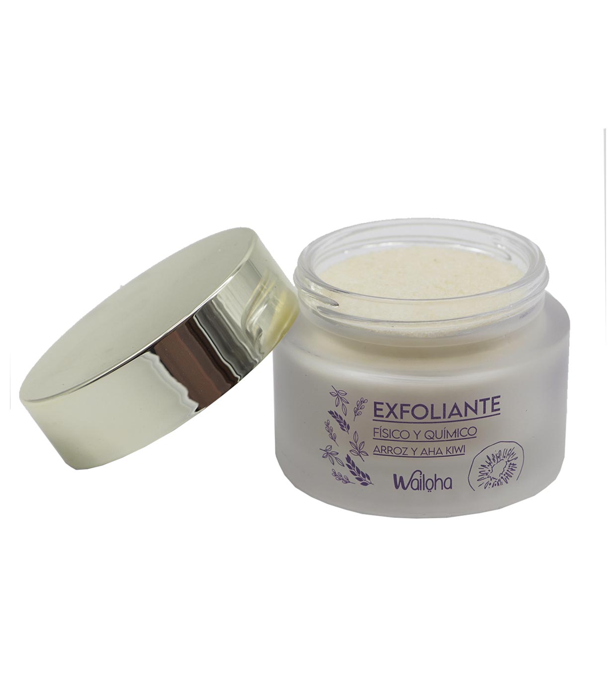Wailoha - *Colección Calma* - Esfoliação facial física e química com arroz e kiwi AHA