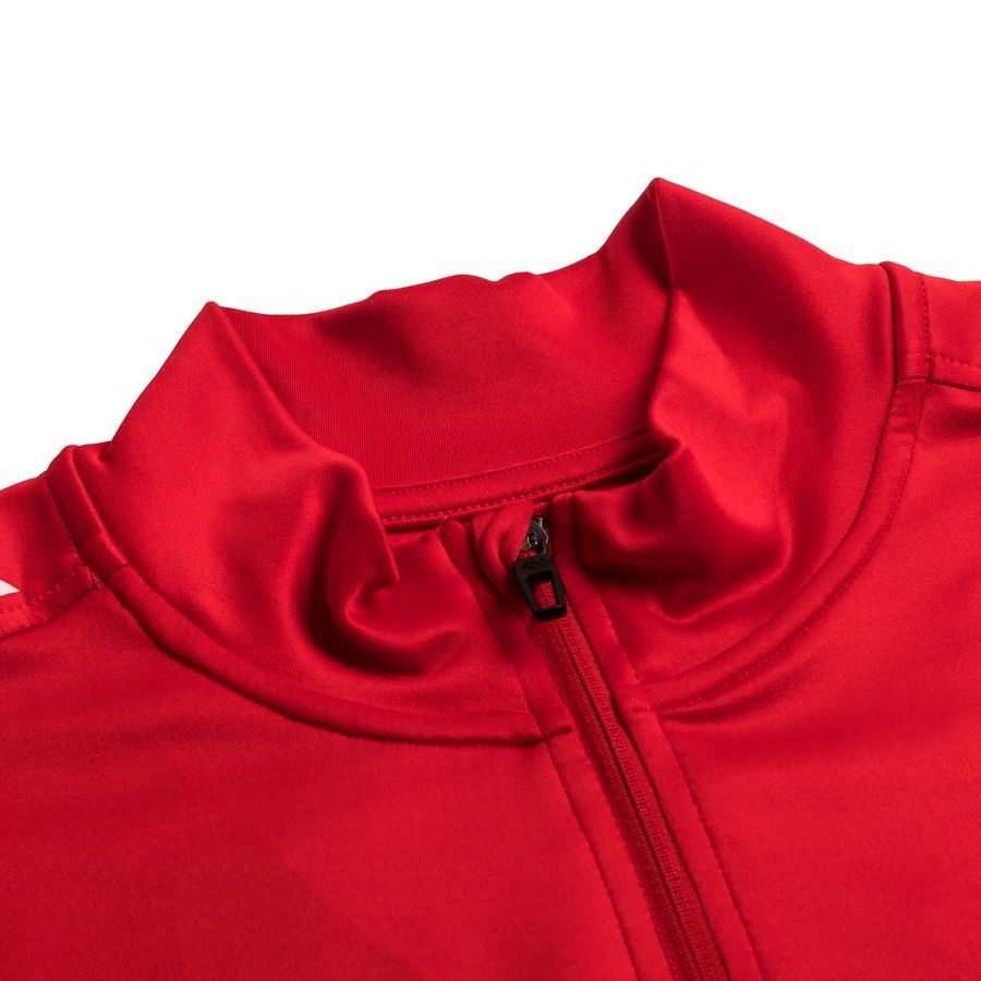 Hummel Maillot d'Entraînement Poly 1/2 Zip DBU Fodboldskole - Rouge/Blanc