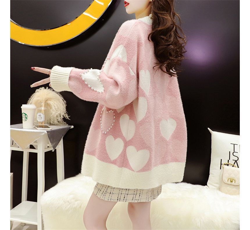 aistera - Cardigan met hartjesprint