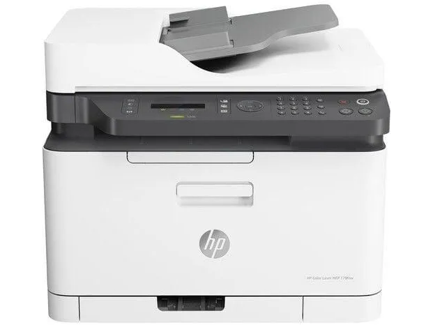 HP Color Laser MFP 179fnw - Multifunktionsprinter - farve - laser - A4 (210 x 297 mm) (original) - A4/Letter (medie) - op til 14 spm (kopiering) - op til 18 spm (udskriver) - 150 ark - 33.6 Kbps - USB 2.0, LAN, Wi-Fi(n)