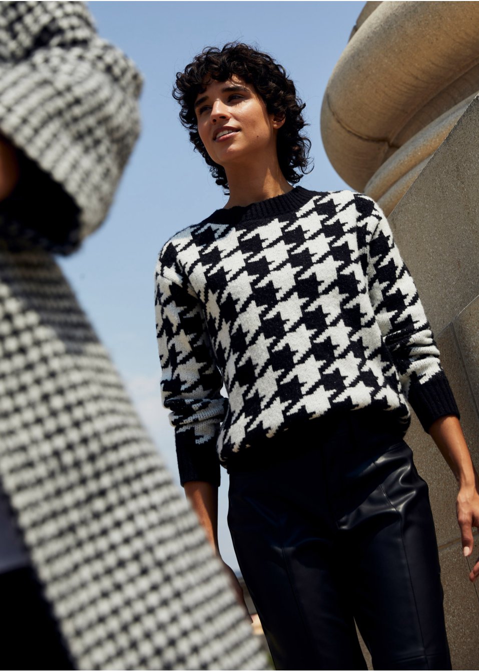Pull en maille à col rond